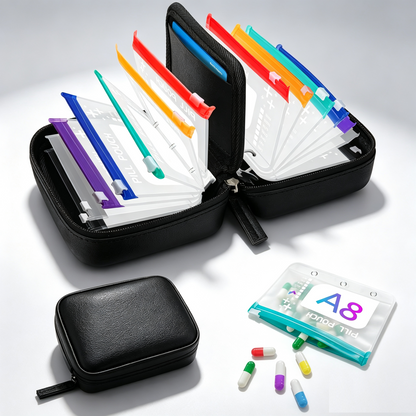 Premium Waterproof Travel Organizer | No More Messy Vitamins & Essentials, Fully Organized On The Go