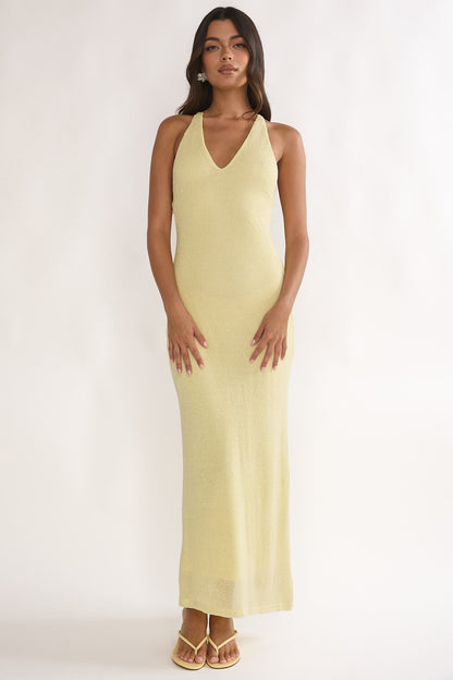 Introductions Knit Sequin Maxi Dress Butter