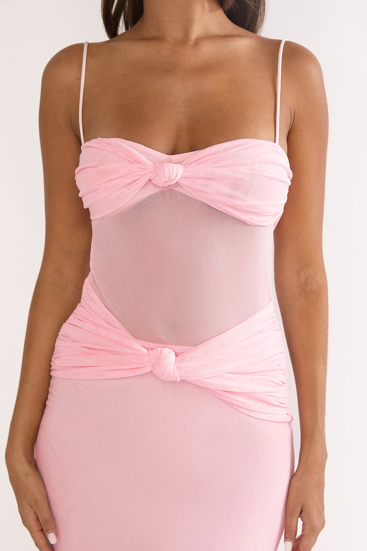 Stara Knot Accent Maxi Dress Blush