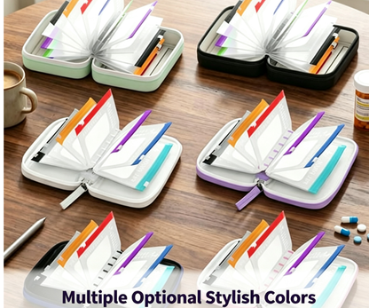 Premium Waterproof Travel Organizer | No More Messy Vitamins & Essentials, Fully Organized On The Go