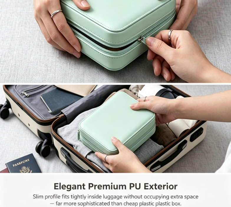 Premium Waterproof Travel Organizer | No More Messy Vitamins & Essentials, Fully Organized On The Go