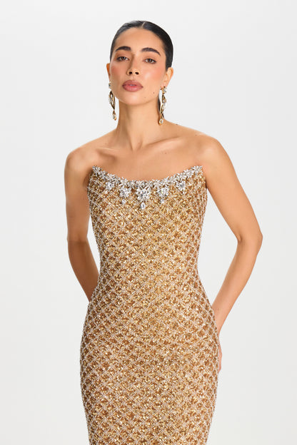 Isabella Gold Dress