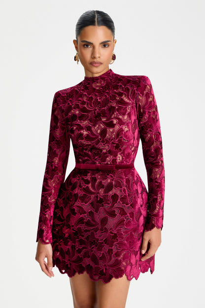 Lydia Burgundy Dress