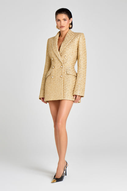 Monica Gold Blazer Dress