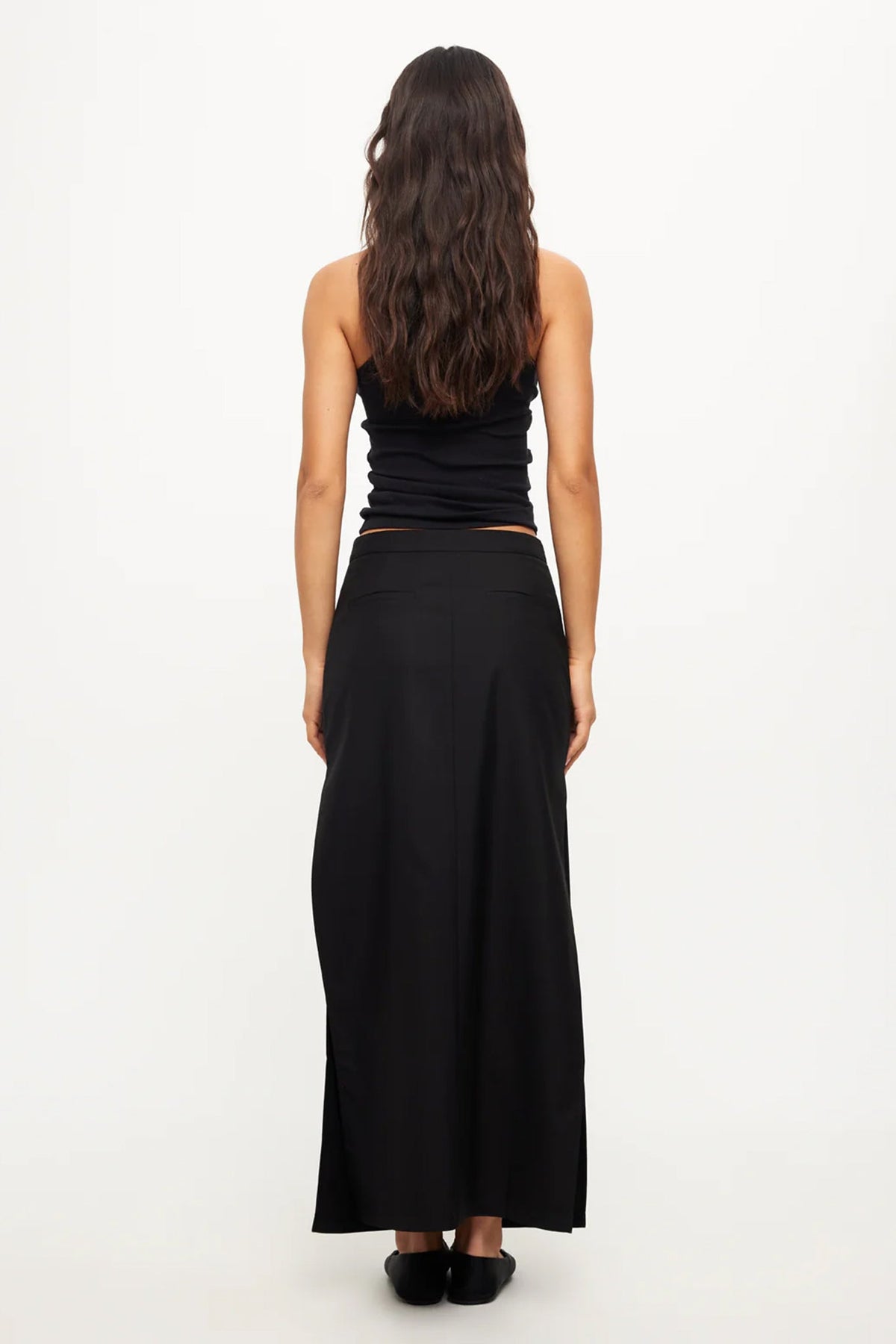 LIONESS Minimalist Maxi Skirt Onyx