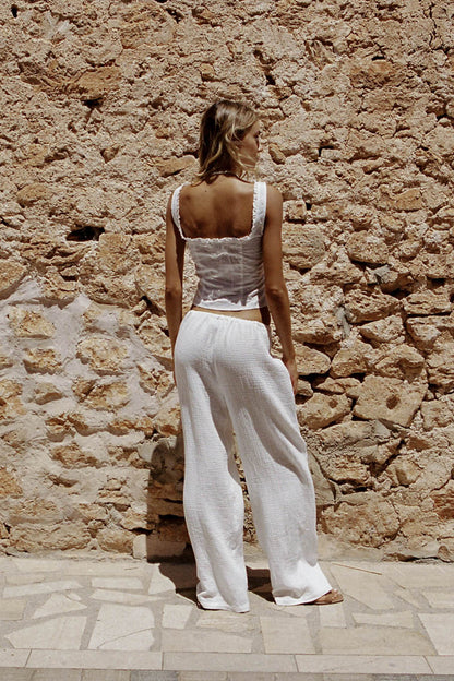 SNDYS Irene Pant White