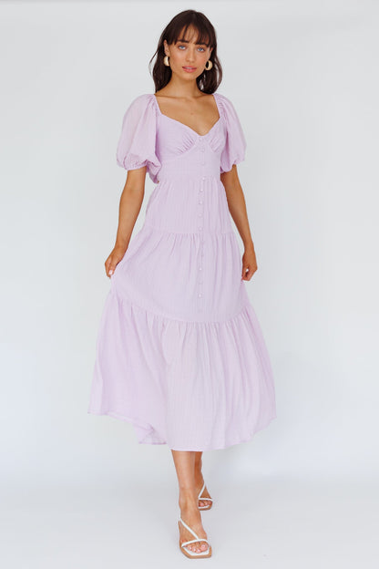 Royce Bow Back Midi Dress Lilac