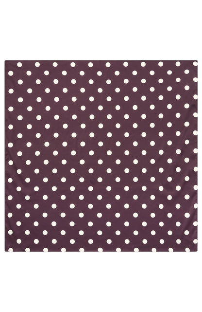 Broken Love Scarf Choc/Cream Polka Dot